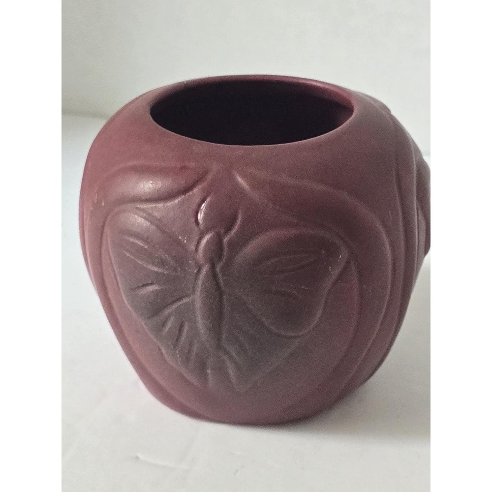 Antique Van Briggle Butterfly Vase: Mulberry Glaze, Shape 684 (1908-1911) - Picture 5 of 8